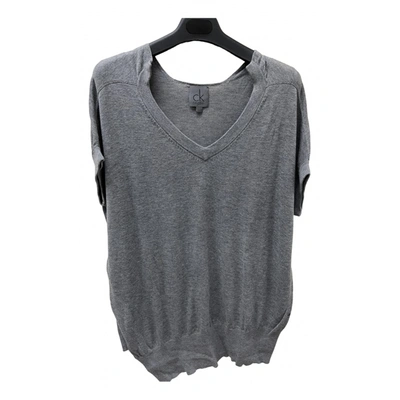 Pre-owned Calvin Klein Blouse In Grey