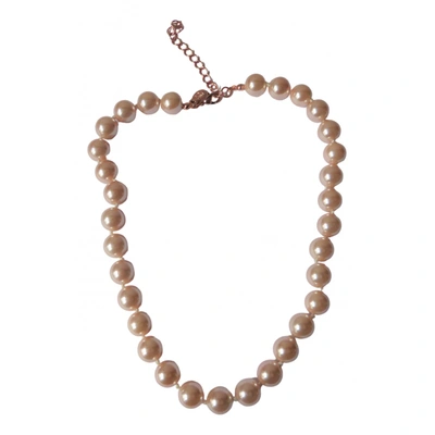 Pre-owned Kenneth Jay Lane Necklace In Beige