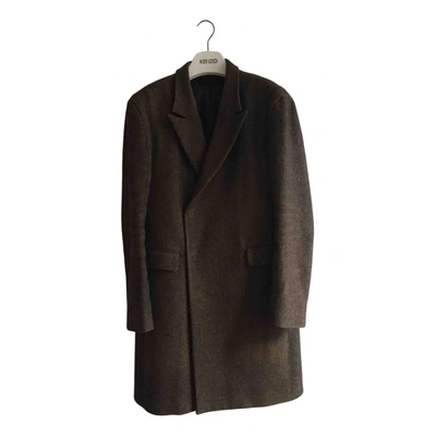 Pre-owned Kenzo Wool Coat In Khaki