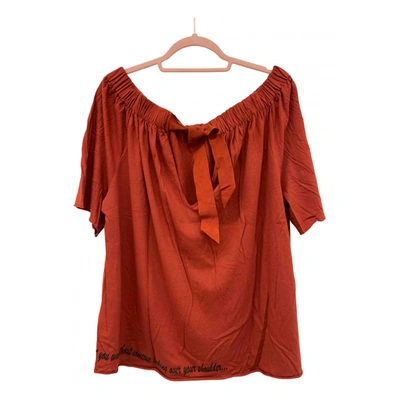 Pre-owned Erika Cavallini T-shirt In Brown