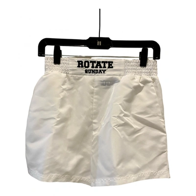 Pre-owned Rotate Birger Christensen Shorts In White