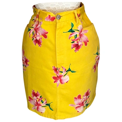 Pre-owned Kenzo Skirt In Yellow