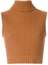 OLYMPIAH ARABE KNITTED CROPPED TOP