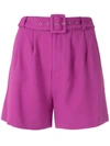 Olympiah Manege Belted Shorts In 紫色
