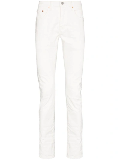 Purple Brand Washed Skinny Jeans In White