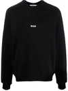 MSGM LOGO-PRINT COTTON SWEATSHIRT
