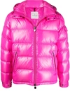 Moncler Maya Padded Zip-front Jacket In Pink