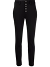 DONDUP HIGH-WAISTED SLIM-FIT TROUSERS