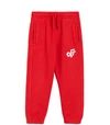 OFF-WHITE RED WEATPANTS FOR BOY WITH LOGO,OBCH001F21FLE001 2501
