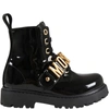 MOSCHINO BLACK BOOTS FOR KIDS,68798 NERO