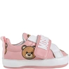 MOSCHINO MULTICOLOR SNEAKERS FOR BABY GIRL,68712 ROSA