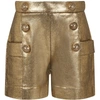 BALMAIN GOLDEN SHORTS FOR GIRL WITH ICONIC BUTTONS,6P6179 B0007 219