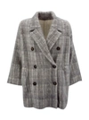 BRUNELLO CUCINELLI CHECK PATTERN COAT,M2I182416 CP175