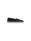 Saint Laurent Logo Espadrilles In Black In Nero
