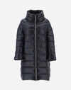 Herno Iconico Woman Puffer Midnight Blue Size 4 Polyamide In Black