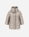 Herno Aminta Nude Hooded Jacket In Neutral