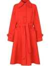 Dolce & Gabbana Belted Single-breasted Wool Coat In Rot