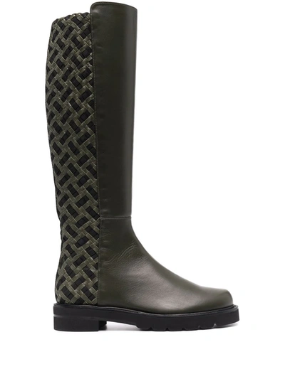 Stuart Weitzman Wicka Lift Boots In Black