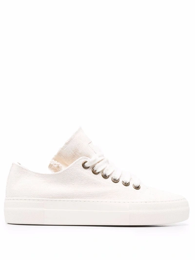 Uma Wang Sneakers With Frayed Edges In Off-white