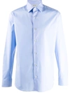 Ermenegildo Zegna Light-blue Trofeo Slim-fit Cutaway-collar Cotton-poplin Shirt In Light Blue