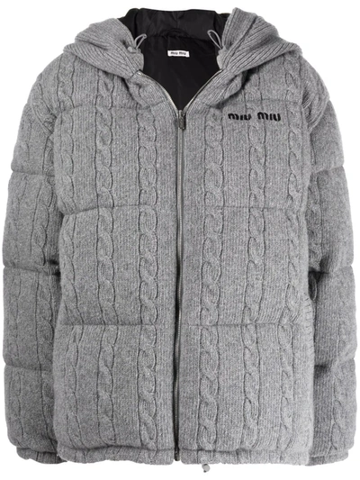 MISTREASS Cable Knit Padded Jacket ミストレアスMISTREASS Cable