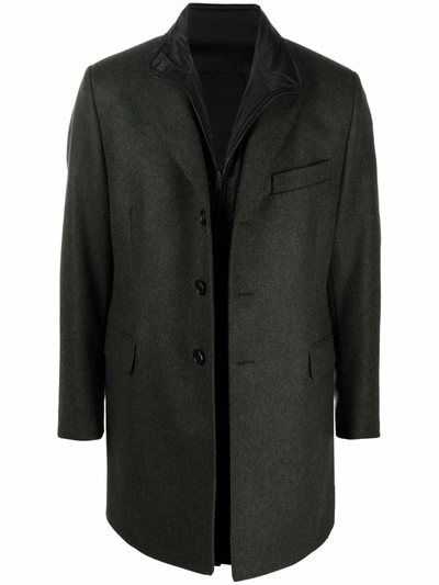 Fay Cashmere-wool Blend Single-breasted Fitted Coat In Grey