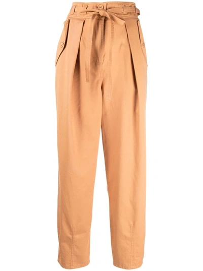Ulla Johnson Niels Pintucked Cotton-twill Wide-leg Trousers In Nude