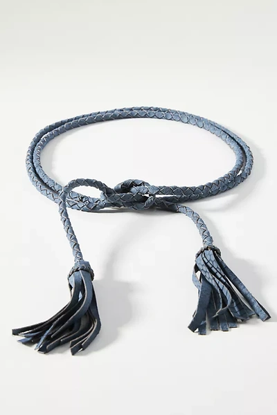 Ada Soga Braided Wrap Belt In Blue