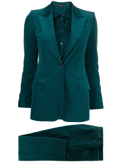 Pre-owned Gucci 2011 Velvet-effect Three-piece Suit In Green