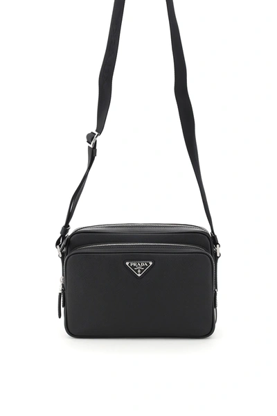 Prada Saffiano Bandolier Bag In Black ModeSens