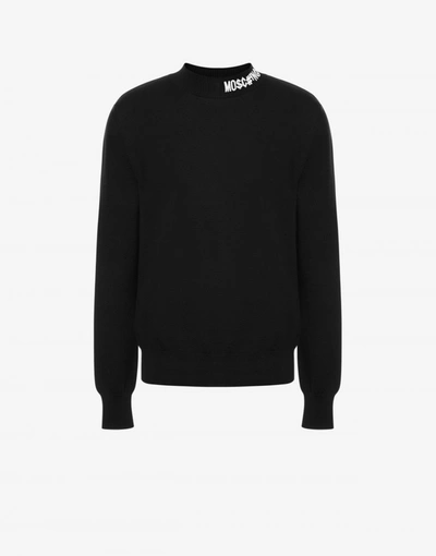 Moschino Symbols Logo Cotton And Cashmere Jumper In Bordeaux