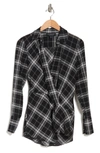 LAUNDRY BY SHELLI SEGAL LAUNDRY BY SHELLI SEGAL PLAID CROSSOVER TWIST BLOUSE