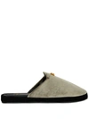 Giuseppe Zanotti Domitille Velvet Slippers In Grau