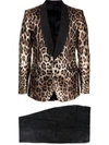 DOLCE & GABBANA LEOPARD-PRINT SINGLE-BREASTED SUIT