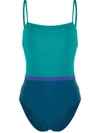 Eres Multicolor Ara 'le Cap' One-piece Swimsuit In Mer Emeraude Mer Azur Wax