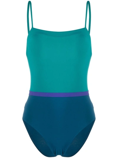 Eres Multicolor Ara 'le Cap' One-piece Swimsuit In Mer Emeraude Mer Azur Wax
