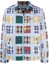 Stussy Mens Plaid Checked Regular-fit Cotton Jacket L In Blau