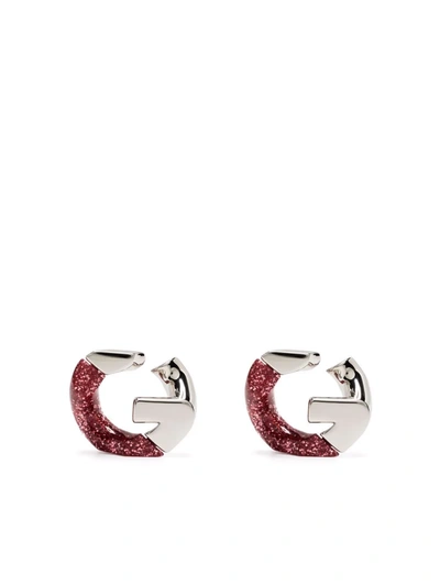 Givenchy G-chain Glitter Earrings In Rosa