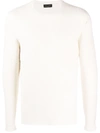 Roberto Collina Long Sleeved Wool Jumper In Nude