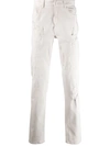Givenchy Distressed-effect Slim-fit Jeans In Weiss