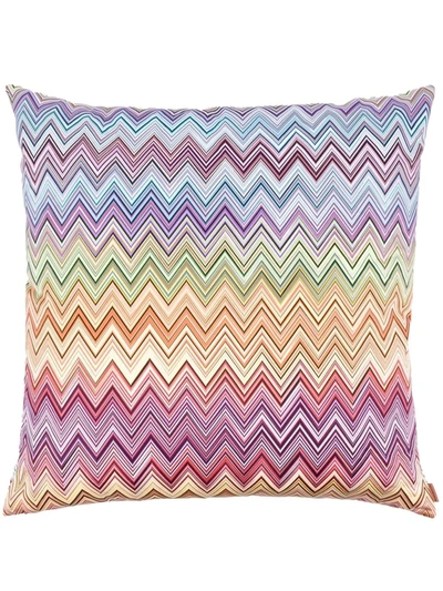 Missoni Zig-zag Pattern Cushion In Gelb