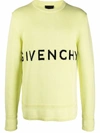 Givenchy 4g Intarsia Knitted Logo Jumper In Gelb