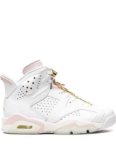 Jordan Air  6 "gold Hoops" Sneakers In Weiss