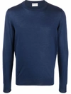 FEDELI CREW-NECK RIB-TRIMMED JUMPER