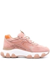 Hogan Sneaker Hyperactive In Nabuk Rosa Antico In Rosa