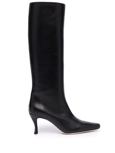By Far Stevie 42 Leather Knee-high Boots In Black