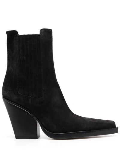 Paris Texas Dallas Suede Chelsea Boots In Black