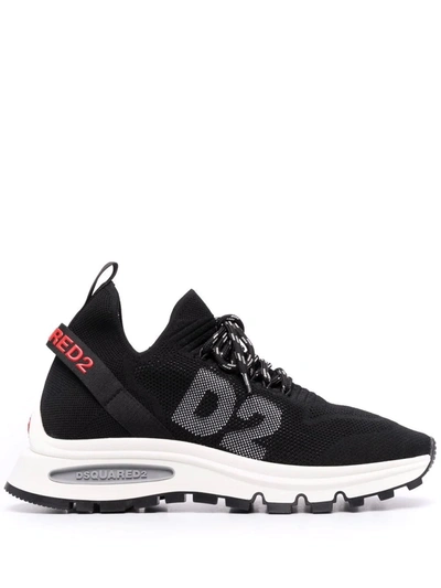 Dsquared2 Technical Fabric Run Ds2 Sneaker In Black