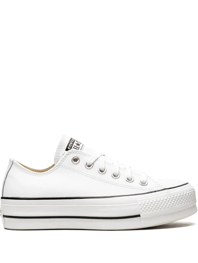 Converse Chuck Taylor All-star Lift Clean Low-top Sneakers In White/black/white