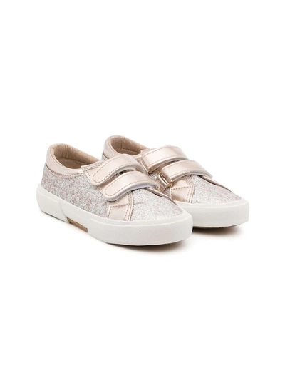 Michael Kors Kids' Monogram Logo-print Touch-strap Trainers In Pink